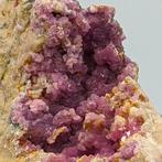 ROZE KOBALTOCALCIET met GEODE, intense kleur Kristallen op