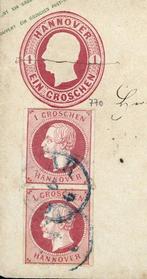 Hannover 1859 - GA 1 Gr rose avec affranchissement, Postzegels en Munten, Gestempeld