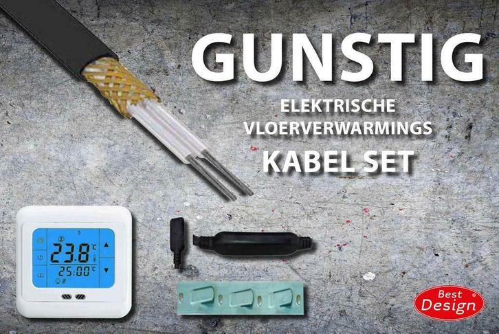 Gunstig vloerverwarmings kabel set 40 mtr 790 Watt, Doe-het-zelf en Bouw, Verwarming en Radiatoren, Ophalen of Verzenden