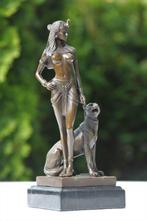 Statue, cleopatra - 26 cm - Bronze, Antiek en Kunst
