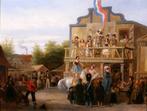 French school circa 1815 - Fair scene with actors, Antiquités & Art