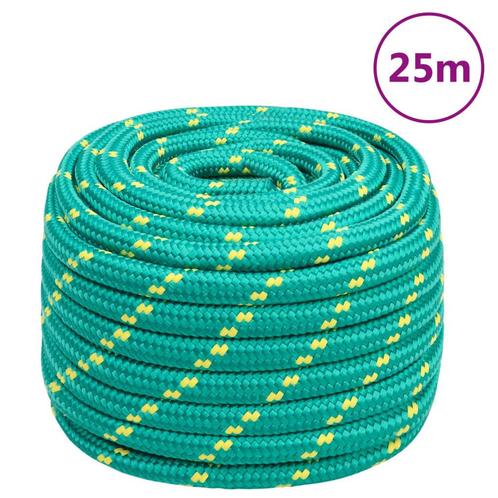 vidaXL Boottouw 20 mm 25 m polypropyleen groen, Doe-het-zelf en Bouw, IJzerwaren en Bevestigingsmiddelen, Nieuw, Verzenden