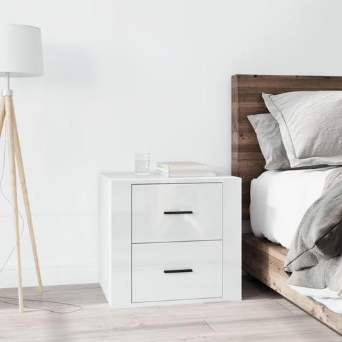 vidaXL Nachtkastje 50x39x47 cm hoogglans wit, Huis en Inrichting, Kasten | Overige, Nieuw, Verzenden