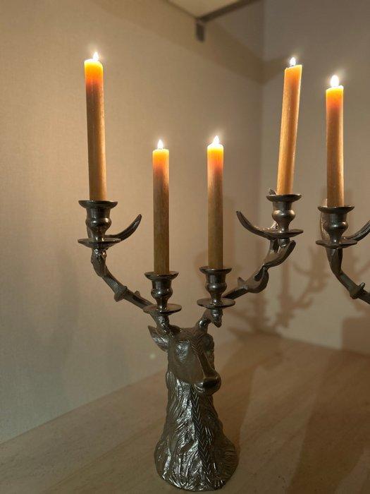 Culinary Concepts - Petit bougeoir (2) - Laiton nickelé, Antiquités & Art, Curiosités & Brocante