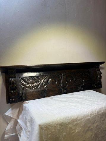 Porte-manteau - Porte-manteau Biedermeier avec sculptures