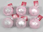 Kerstballen glas Powder Pink 12 stuks, Huis en Inrichting, Nieuw