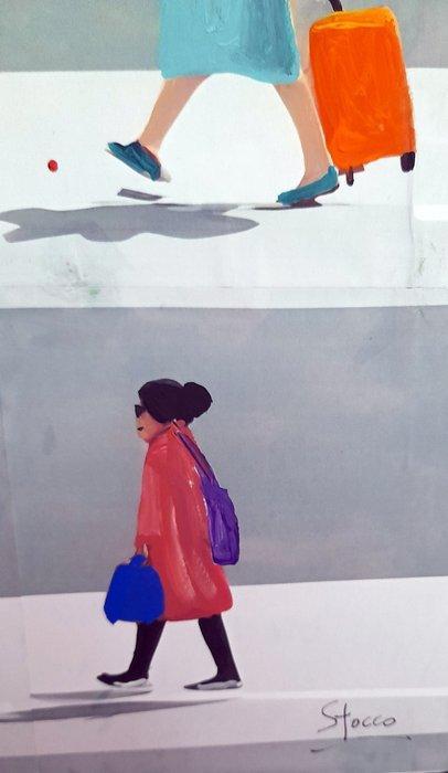 Giorgio Stocco - People b37- opera unica, Antiek en Kunst, Kunst | Designobjecten