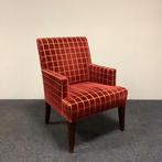 Landelijke fauteuil / eetkamerstoel, Bordeau rood velours -, Huis en Inrichting, Fauteuils, Gebruikt