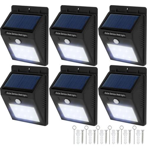 6 x LED Solar tuinverlichting wandlamp bewegingsdetector - z, Jardin & Terrasse, Jardin & Terrasse Autre, Envoi
