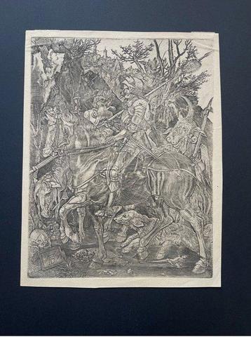 Albrecht Durer (1471-1528) - Le Chevalier, la Mort et le beschikbaar voor biedingen
