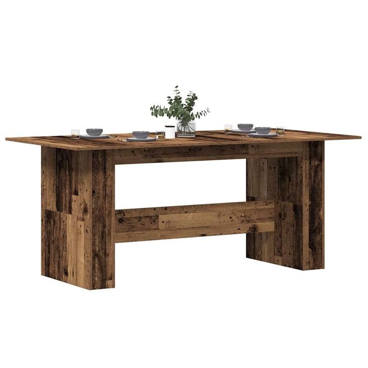 vidaXL Eettafel 180x90x76 cm bewerkt hout oud houtkleurig, Maison & Meubles, Tables | Tables à manger, Envoi