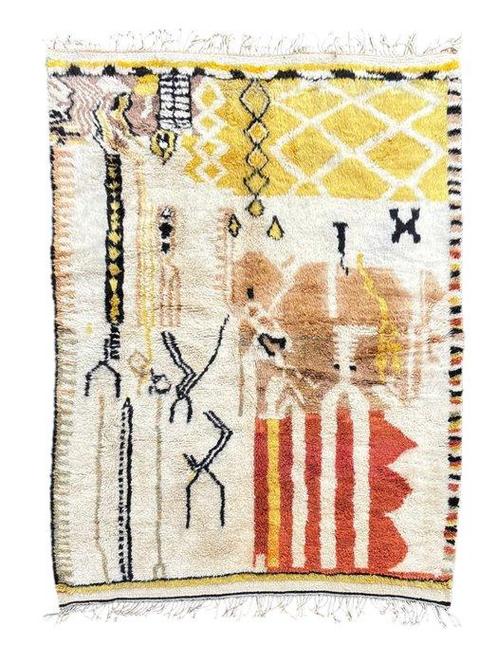 Abstract patroon Marokkaanse Berber wollen tapijt -, Huis en Inrichting, Stoffering | Tapijten en Vloerkleden