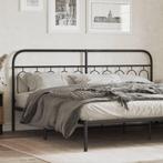 vidaXL Hoofdbord 200 cm metaal zwart, Huis en Inrichting, Slaapkamer | Bedden, Verzenden, Nieuw
