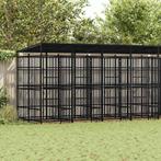 vidaXL Hondenkennel met dak 14,75 m² staal, Verzenden, Nieuw