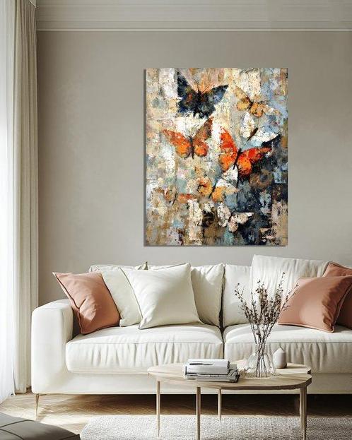 Wysocky John - Rustic Butterflies - XL, Antiek en Kunst, Kunst | Schilderijen | Modern