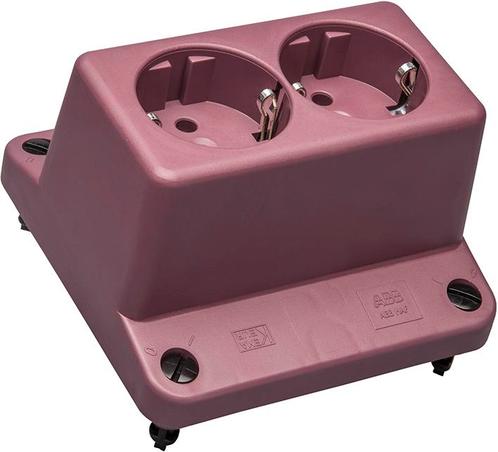 ABB 3640 Dubbele Schuko Socket Afdekking Rood Gerecycled -, Doe-het-zelf en Bouw, Elektriciteit en Kabels, Verzenden