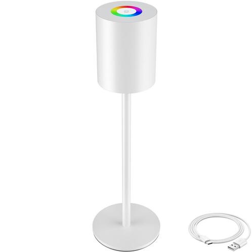 tectake Retro-tafellamp Corly, LED, 7 lichtkleuren, dimbaar, Huis en Inrichting, Lampen | Tafellampen, Verzenden