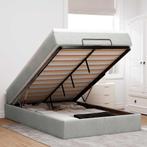 vidaXL Ottoman bed met matras 120x200 cm fluweel lichtgrijs, Huis en Inrichting, Slaapkamer | Bedden, Verzenden, Nieuw