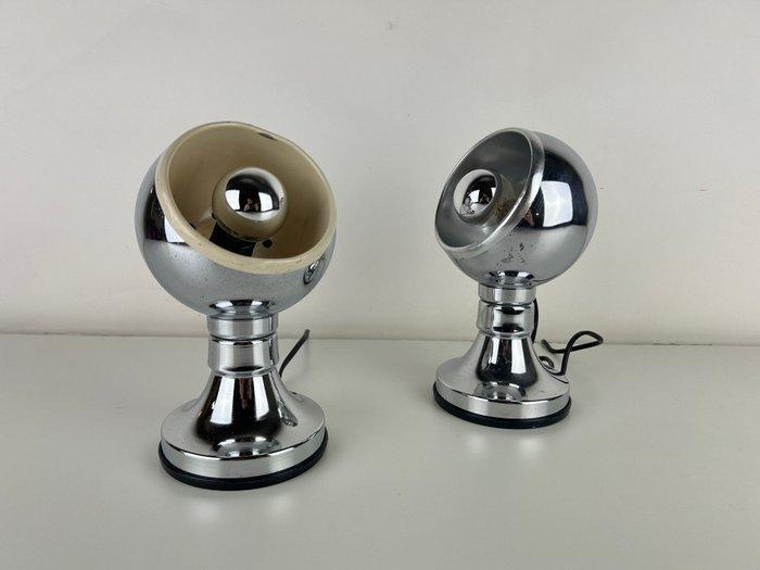 Lamp (2) - Cromatische eyeball lamp uit de space age jaren, Antiek en Kunst, Antiek | Verlichting