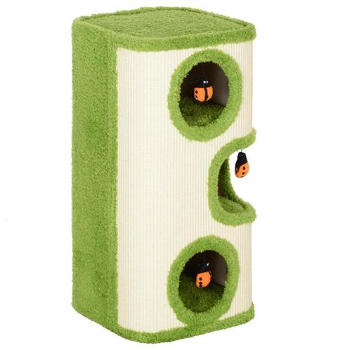 Kattentoren - Krabton - Lieveheersbeestjes - Groen, Dieren en Toebehoren, Katten-accessoires, Nieuw, Ophalen of Verzenden