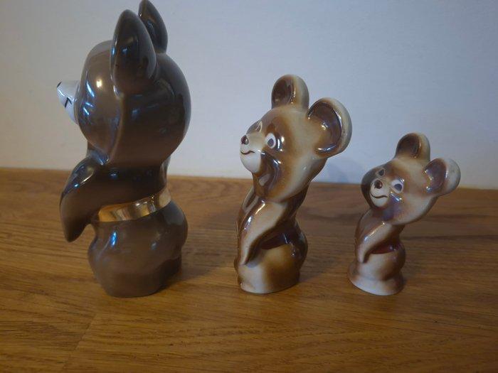 Lomonosov - Misha (Olympische mascotte) - Beeldje, Misha -, Antiek en Kunst, Antiek | Glaswerk en Kristal