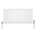 Traditionele 2 Kolom Radiator - 600 x 1192mm - Wit, Verzenden