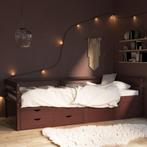 vidaXL Bedframe met lades en kast grenenhout donkerbruin, Huis en Inrichting, Slaapkamer | Bedden, Verzenden, Nieuw
