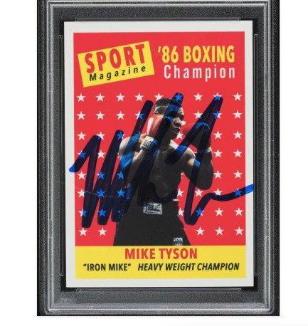 2023 Trading Card Mike Tyson - Autograph - PSA/DNA Authentic, Verzamelen, Stickers