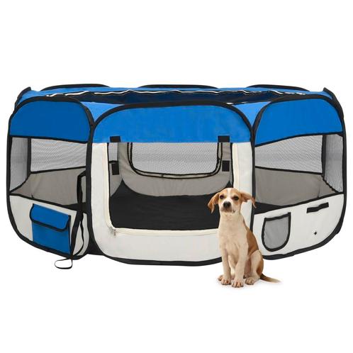 vidaXL Parc pliable pour chien avec sac de transport, Animaux & Accessoires, Maisons pour chiens, Neuf, Envoi