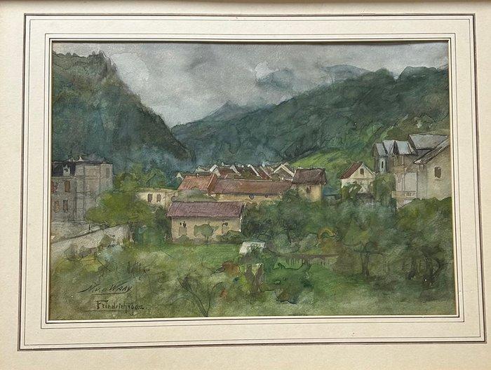 Nicolaas van der Waay (1855-1936) - Friedrichroda, Antiek en Kunst, Kunst | Schilderijen | Klassiek