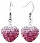 Fako Bijoux® - Oorbellen - Disco Dots - Hanger - Hart Duo -