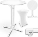 Statafel - Bartafel - Statafelrok - Partytafel - 60 cm - Wit, Verzenden, Nieuw