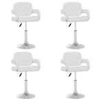 vidaXL Chaises pivotantes à manger lot de 4 Blanc, Maison & Meubles, Chaises, Verzenden, Neuf