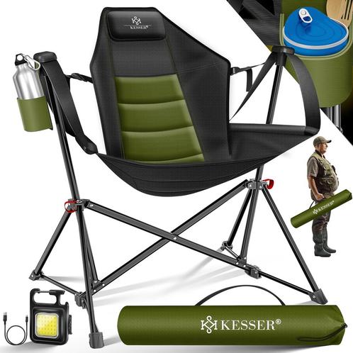 KESSER® Campingstoel - Visstoel - Vouwstoel - Khaki, Huis en Inrichting, Woonaccessoires | Overige, Verzenden