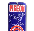 Emaille reclamebord [Hato-jirushi Oshimugi] vintage Japans -