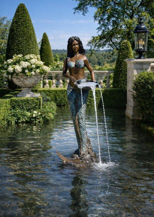 Fontein - 2026 - Grote bronzen zeemeermin, Antiek en Kunst, Curiosa en Brocante