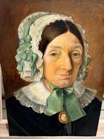 R. Vos - Portret van een oude vrouw, rond 1850.