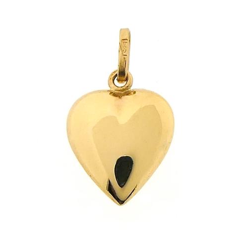Gouden hanger van een hartje (liefde, kettinghanger), Handtassen en Accessoires, Bedels, Gebruikt, Overige merken, Goud, Ophalen of Verzenden