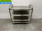 RVS Serveerwagen 100 cm 3 lagen Horeca, Ophalen of Verzenden, Nieuw in verpakking