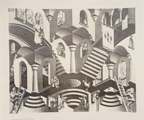 M.C. Escher (1898-1972) - Concave and Convex / Day and Night, Antiek en Kunst, Antiek | Overige Antiek