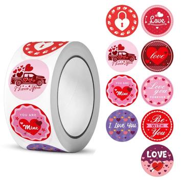 Fako Bijoux® - 500 Stickers Op Rol - 2.5cm - Love -