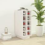 vidaXL Wijnkast 23x34x61 cm massief grenenhout wit, Huis en Inrichting, Woonaccessoires | Wijnrekken, Verzenden, Nieuw