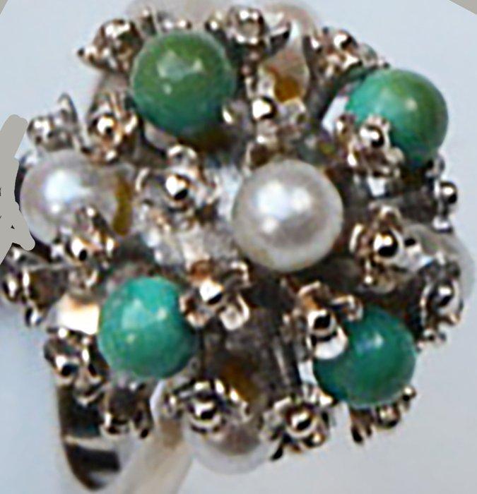 Ring - 22 karaat Witgoud, Handtassen en Accessoires, Ringen