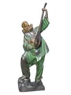 Beeld, Uitzonderlijk fraai Bronzen Beeld van PIERROT - 41 cm, Antiek en Kunst