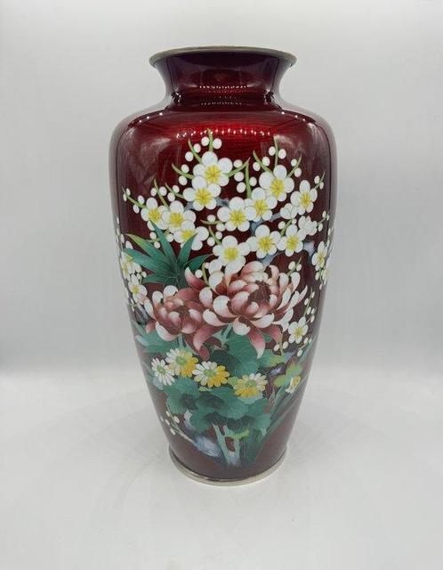 Vaas - Cloisonné - Japan - Groot - Hoogte 30,9 cm, Antiek en Kunst, Antiek | Overige Antiek
