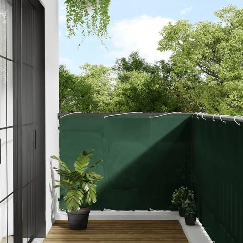 vidaXL Écran de balcon vert foncé 120x700 cm 100%, Jardin & Terrasse, Parasols, Neuf, Envoi