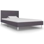 vidaXL Bedframe stof grijs 90x200 cm, Huis en Inrichting, Slaapkamer | Bedden, Verzenden, Nieuw