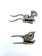 2 Scharen (notenkrakers) voor arecanoten - Zilver - India -