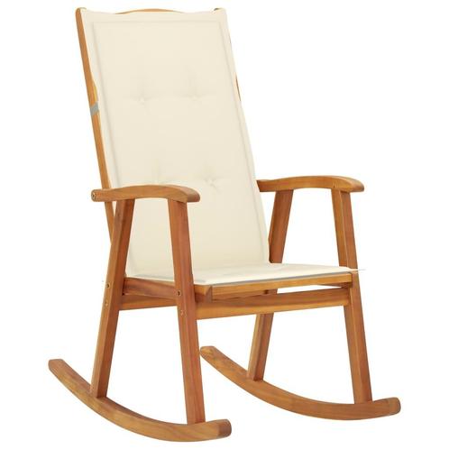 vidaXL Schommelstoel met kussens massief acaciahout, Jardin & Terrasse, Chaises de jardin, Envoi