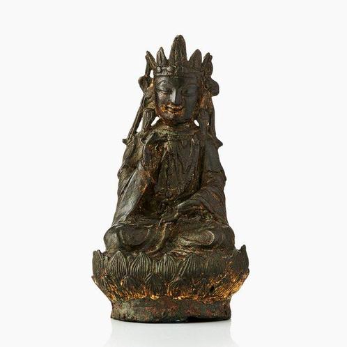 Figure - A Chinese Bronze Bodhisattva - Bronze - Chine -, Antiek en Kunst, Antiek | Overige Antiek